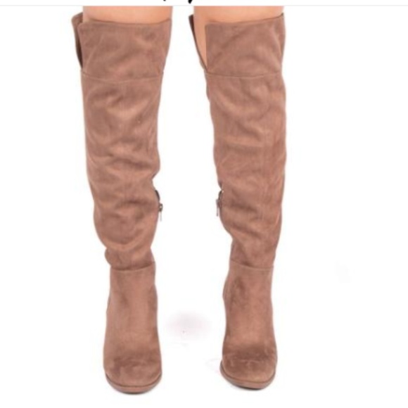 Qupid Shoes - Prism-15 Nutmeg Tall Boots